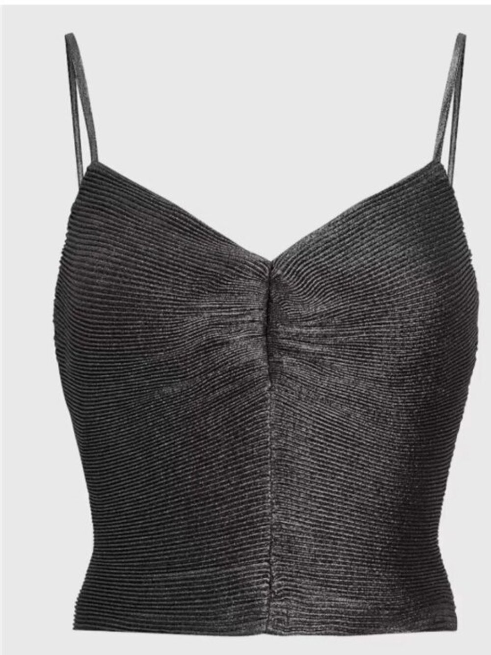Express Strappy Black Metallic Pleated Bow size M